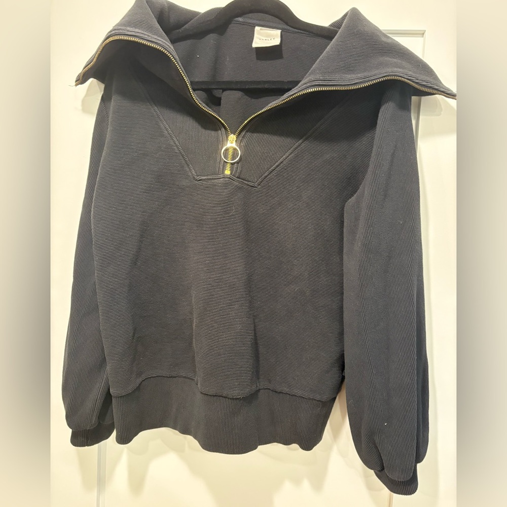 Varley Black Half-Zip Pullover Sweater